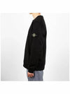 Wappen Patch Garment Dyed Sweatshirt Black - STONE ISLAND - BALAAN 4