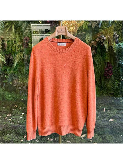 Crew Neck Knit Top Orange - BRUNELLO CUCINELLI - BALAAN 2