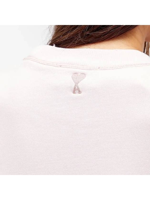 Embroided Logo Sweatshirt Pink - AMI - BALAAN 4