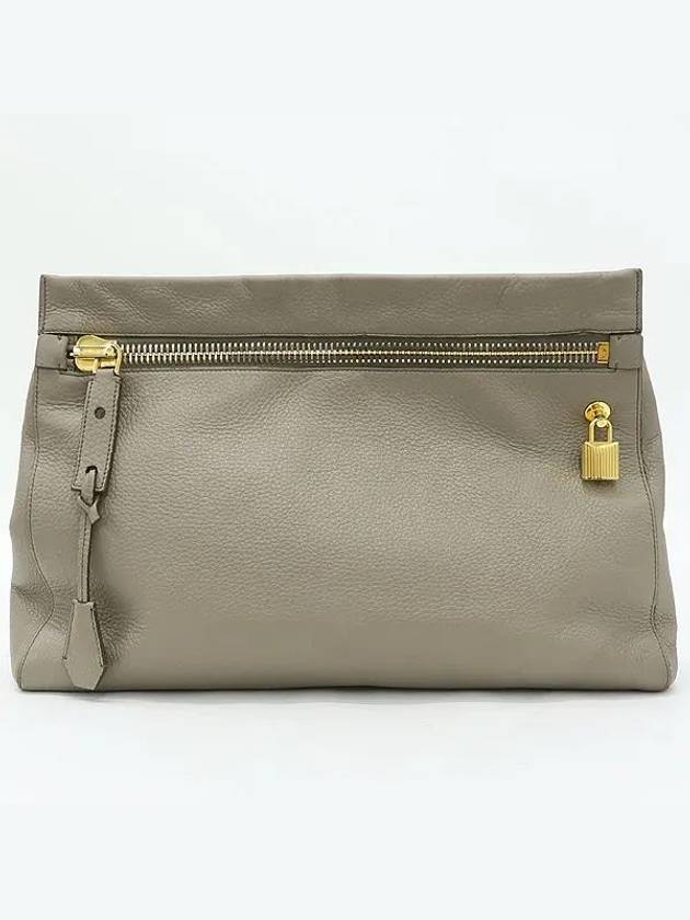 beige clutch bag - TOM FORD - BALAAN 2