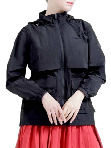 Women s Nylon Windbreaker Black - THE MYSTERY GOLF - BALAAN 1