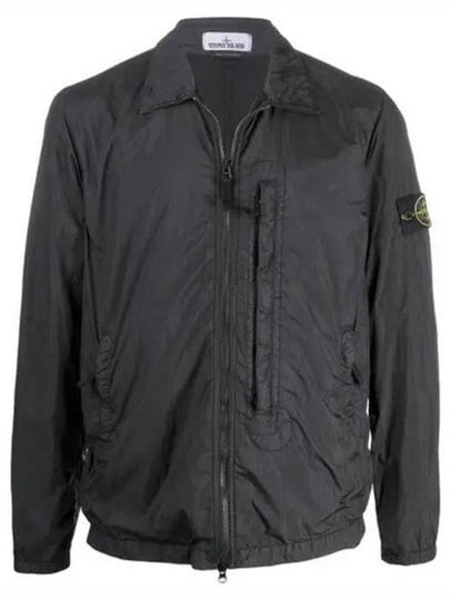 Garment Dyed Crinkle Zip Up Jacket Dark Grey - STONE ISLAND - BALAAN 2