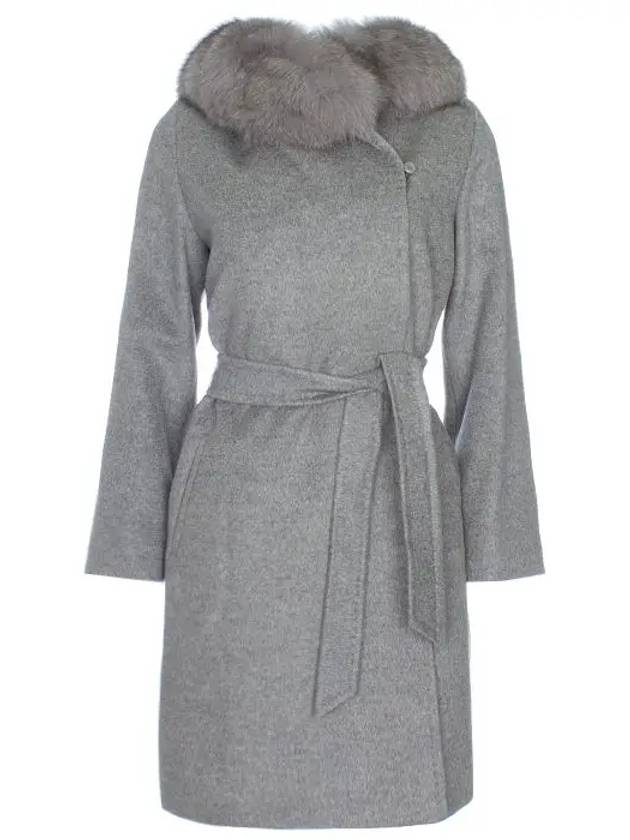 Studio 3 Mango Wool Hooded Single Coat Grey - MAX MARA - BALAAN 2