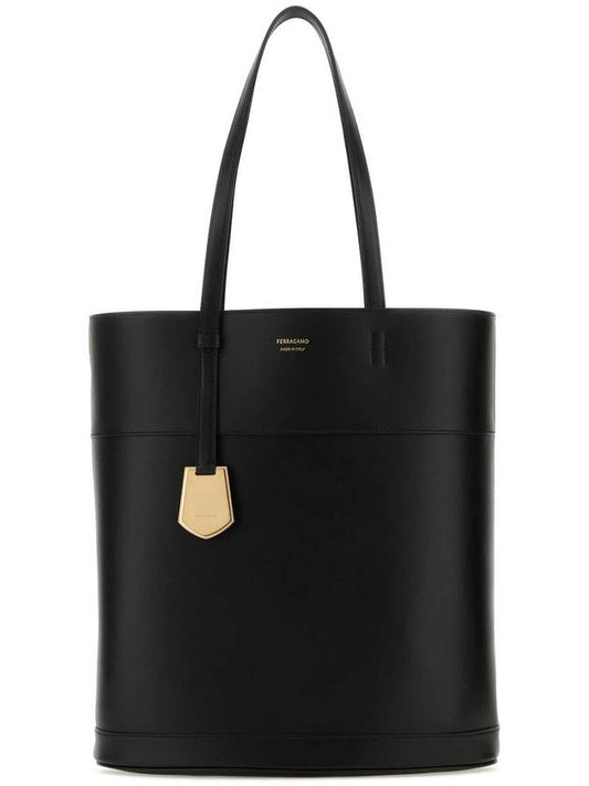 North-South Charming Tote Bag Black - SALVATORE FERRAGAMO - BALAAN 1