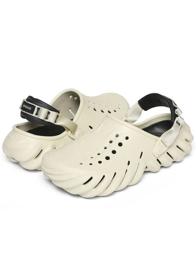 Echo Clog Sandals Beige - CROCS - BALAAN 4