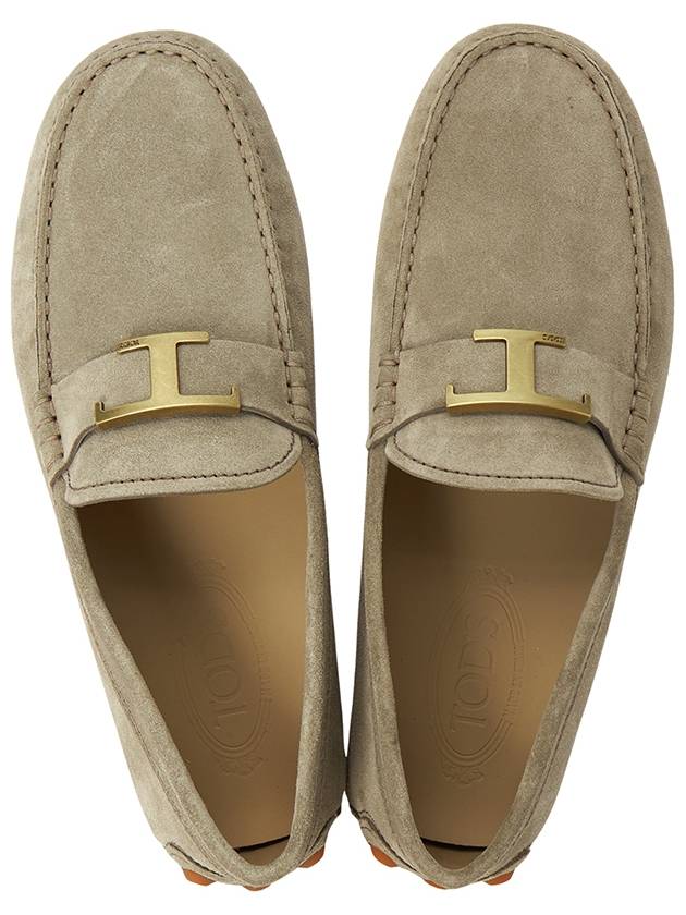 Timeless Gommino Suede Driving Shoes Beige - TOD'S - BALAAN 3