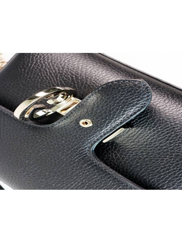 GG Interlocking Chain Small Top Handle Shoulder Bag Black - GUCCI - BALAAN 8