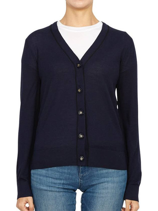 Simone Knit Cardigan Navy - TORY BURCH - BALAAN 2