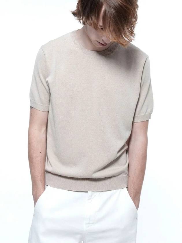 Cool round half knit top beige - CHANCE'S NOI - BALAAN 8