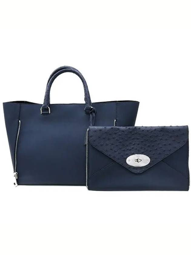 Navy color tote bag - MULBERRY - BALAAN 2