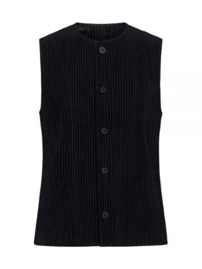 Tailored Pleated 1 Vest Black - ISSEY MIYAKE - BALAAN 2