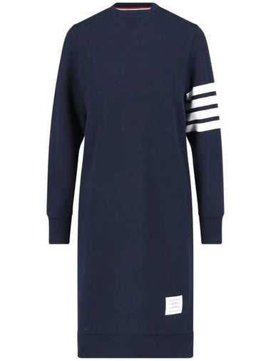 4 bar stripe RWB tab loopback dress - THOM BROWNE - BALAAN 1