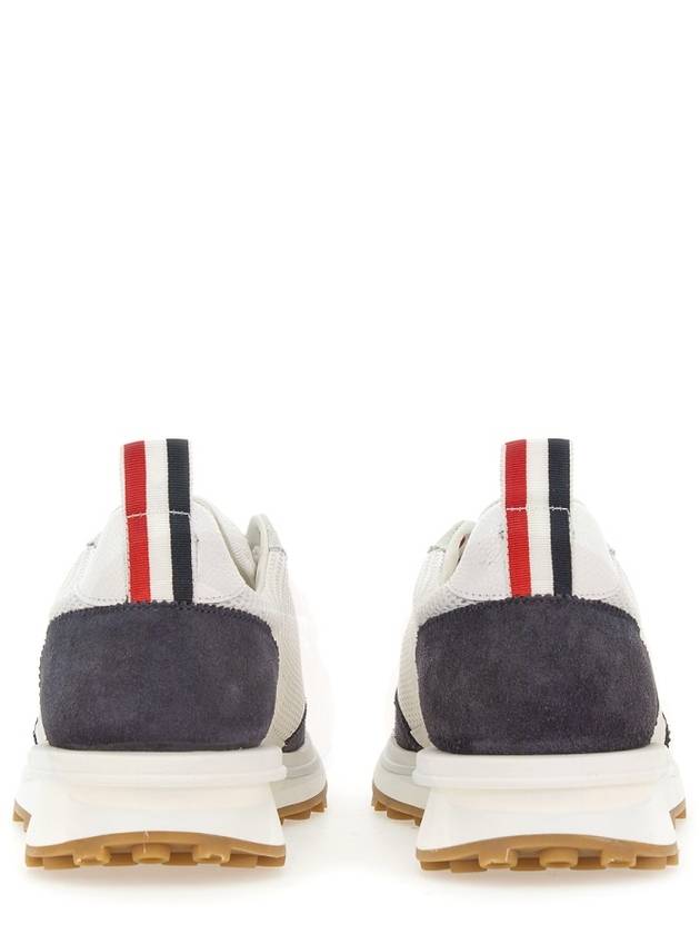 Fine Kid Suede Tech Runner Sneaker Navy - THOM BROWNE - BALAAN 5