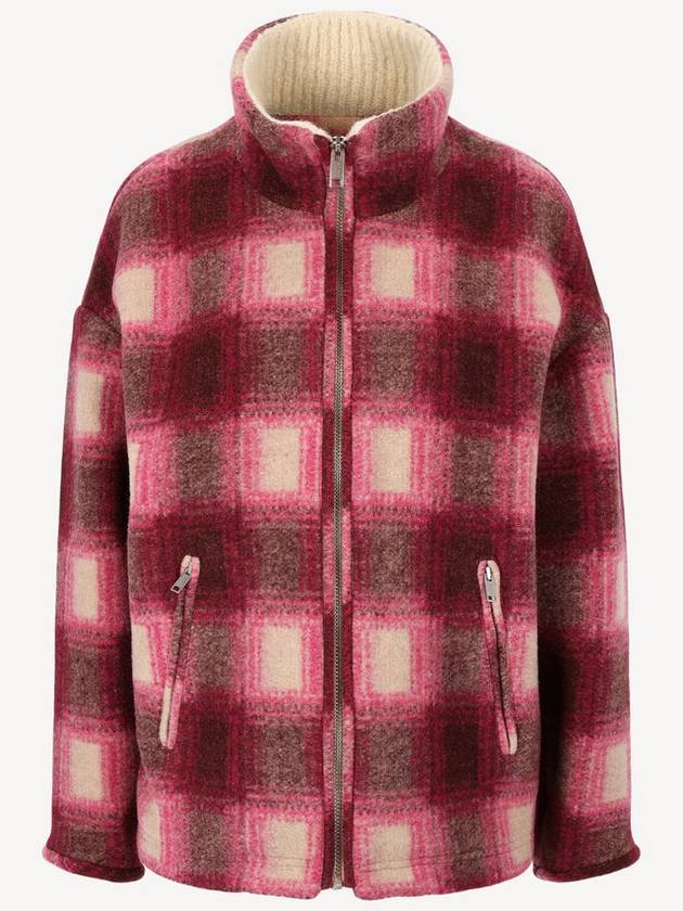 Giovany Check Zip-Up Jacket Pink - ISABEL MARANT - BALAAN 2