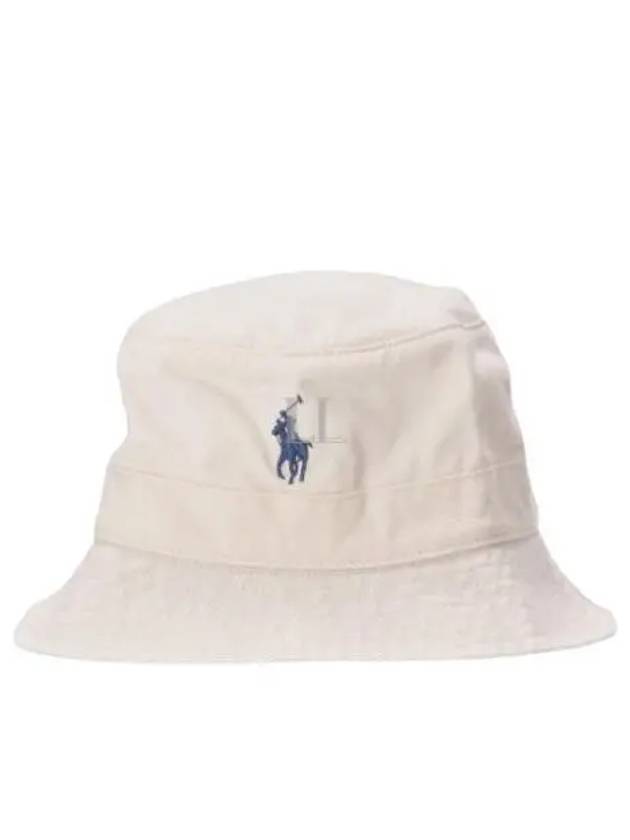 Logo Embroidered Bucket Hat Ivory - POLO RALPH LAUREN - BALAAN 2