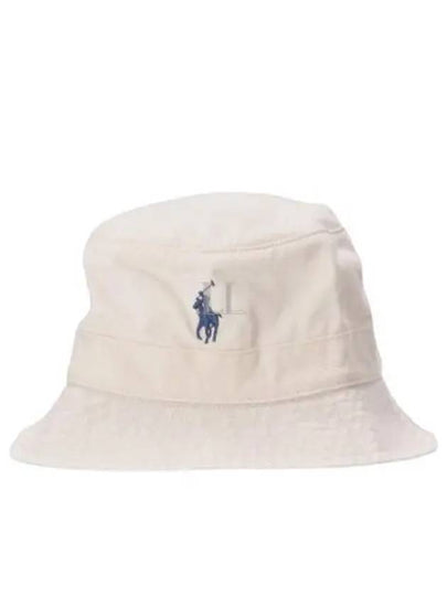 Logo Embroidered Bucket Hat Ivory - POLO RALPH LAUREN - BALAAN 2