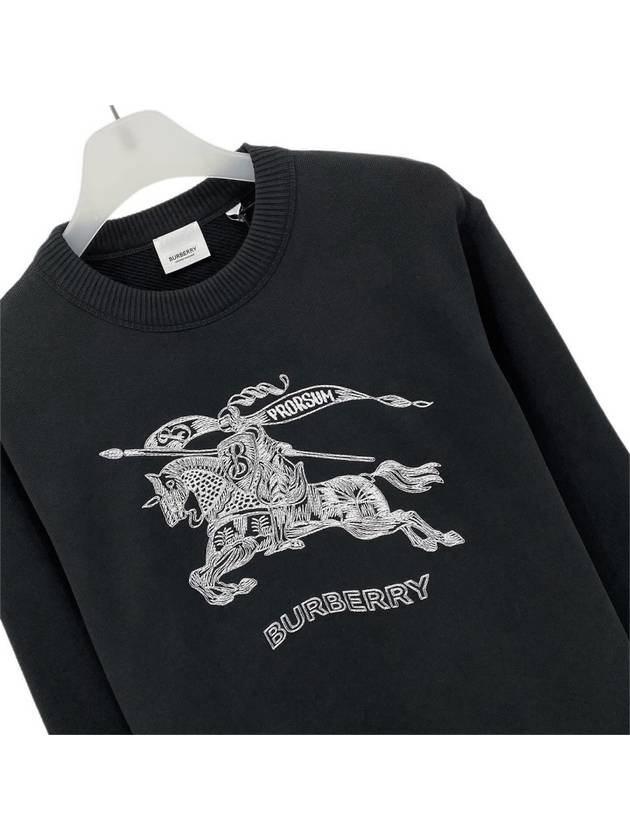 Embroidered EKD Logo Sweatshirt Black - BURBERRY - BALAAN 3