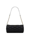 Women's Sade Small Tube Quilted Lambskin Shoulder Bag Black - SAINT LAURENT - BALAAN 2