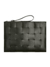 Intrecciato Weaving Strap Clutch Bag Dark Moss - BOTTEGA VENETA - BALAAN 1