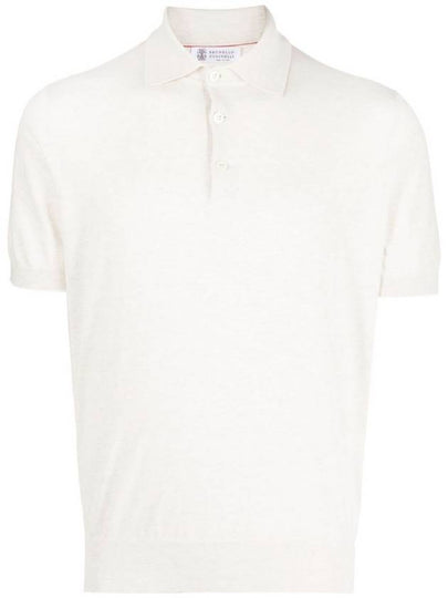 Classic Knit Polo Shirt White - BRUNELLO CUCINELLI - BALAAN 2