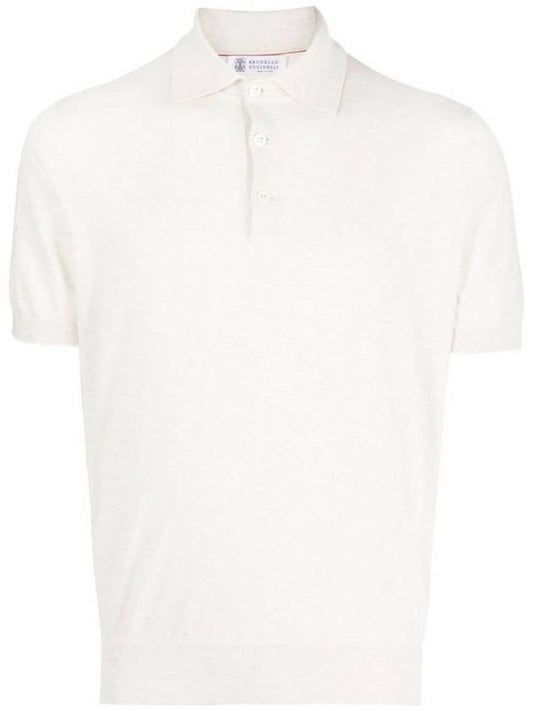 Classic Knit Polo Shirt White - BRUNELLO CUCINELLI - BALAAN 2