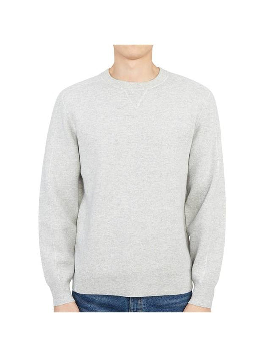 Men's Crew Neck Classic Wool Knit Top Grey - THEORY - BALAAN 2