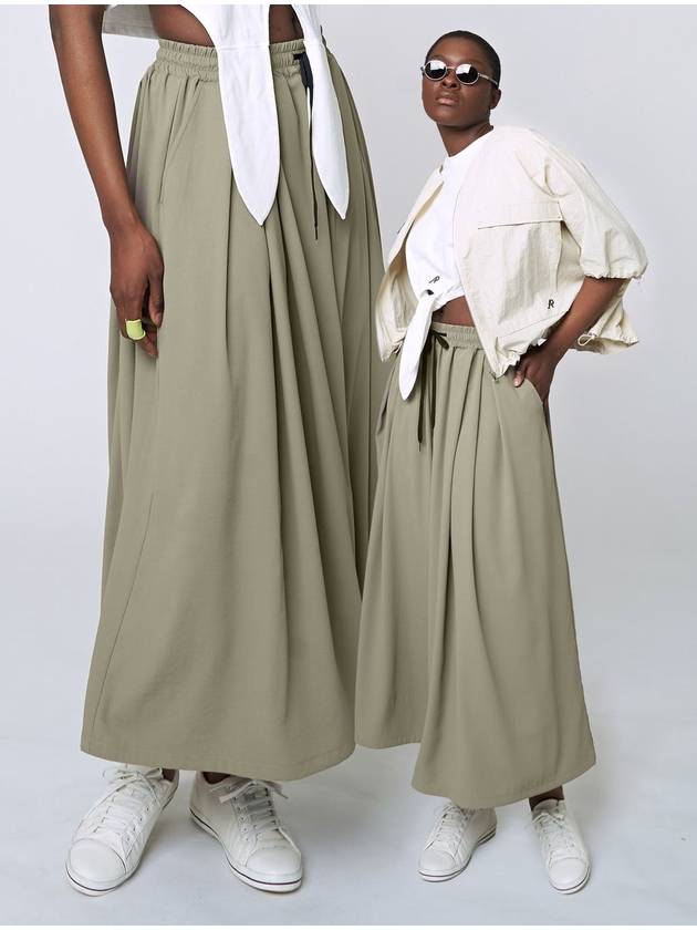 Loose Wide Pants Khaki Beige - ATHPLATFORM - BALAAN 3