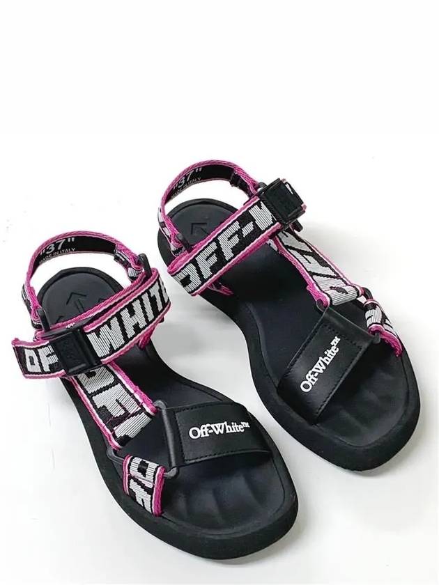 Track Logo Strap Sandals Black - OFF WHITE - BALAAN 3