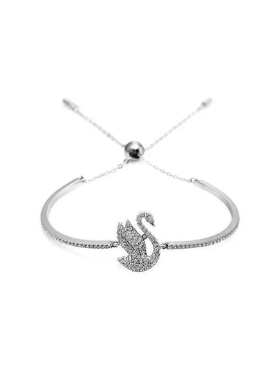 Iconic Swan Crystal Bangle Bracelet Silver - SWAROVSKI - BALAAN 2