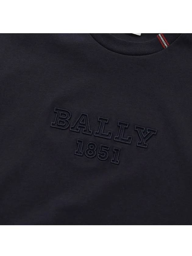 MOU00L 7S319 U502 M5BA834F 1851 Logo Embroidered Men s Short Sleeve Tee - BALLY - BALAAN 3