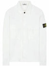 Wappen Patch Two Pocket Shirt Jacket White - STONE ISLAND - BALAAN 2