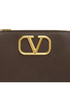 V Logo Signature Clutch Bag Brown - VALENTINO - BALAAN 8