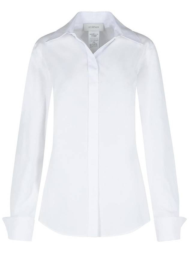 Sportmax 'Cobea' White Cotton Shirt - MAX MARA SPORTMAX - BALAAN 1