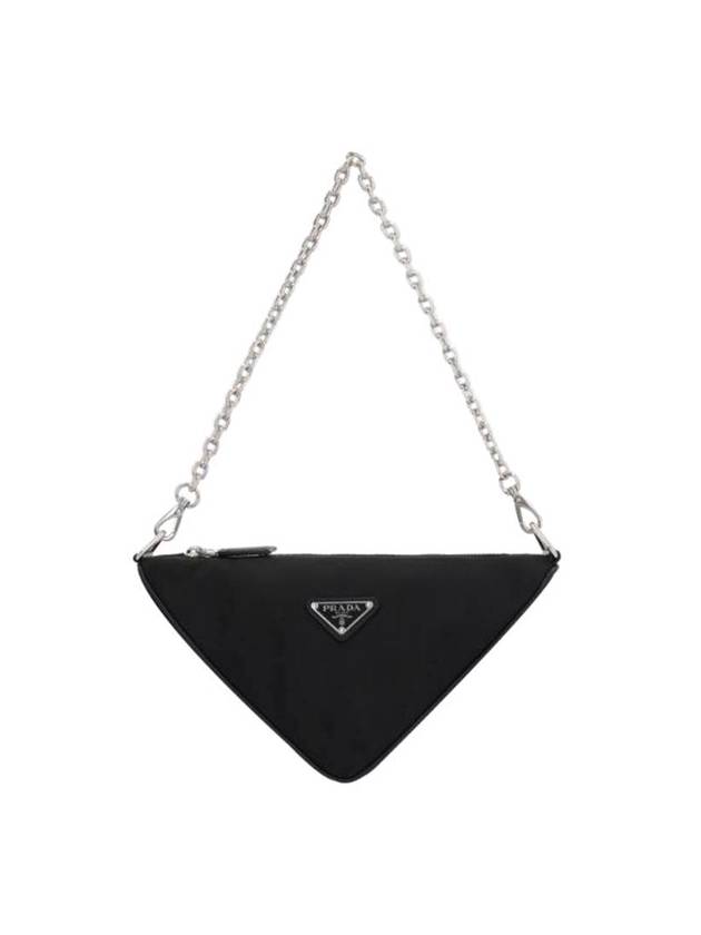 Triangle Logo Re-Nylon Cross Bag Black - PRADA - BALAAN 1