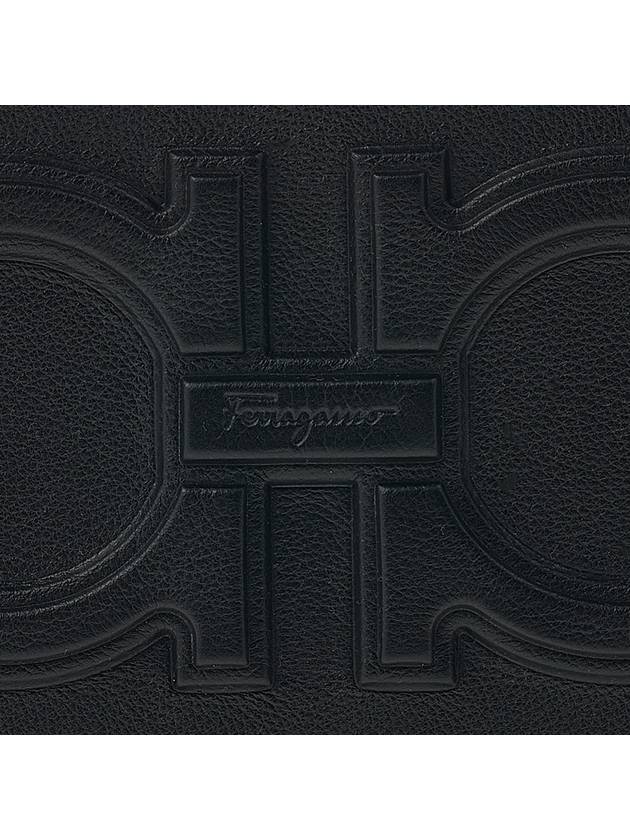 Double Gancini Pouch Bag Black - SALVATORE FERRAGAMO - BALAAN 8