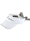 Golf Wear Check Ribbon Leather Suncap White - J JANE - BALAAN 3