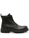 Grainer Embossed Logo Leather Worker Boots Black - ECCO - BALAAN 1