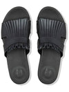 Anniversary H Fringe Slides All Black Leather Women - FITFLOP - BALAAN 2