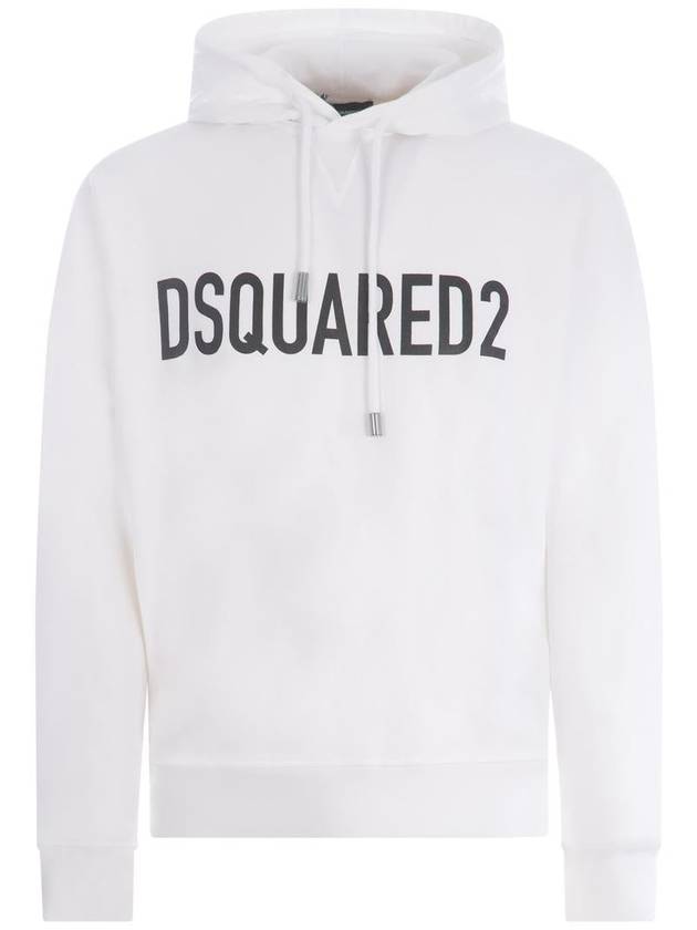 E men's t-shirt short sleeve top S74GU0664S25538100 lettering logo printed jersey hoodie - DSQUARED2 - BALAAN 2