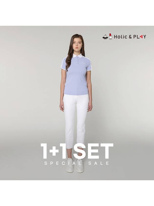 SET Women s Uveil Collar T Shirt Unbalanced Pants - HOLIC&PLAY - BALAAN 1