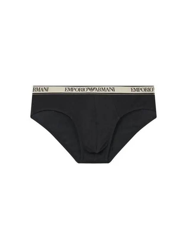 UNDERWEAR Men s Color Trimming Band Cotton Briefs Black 270107 - EMPORIO ARMANI - BALAAN 1