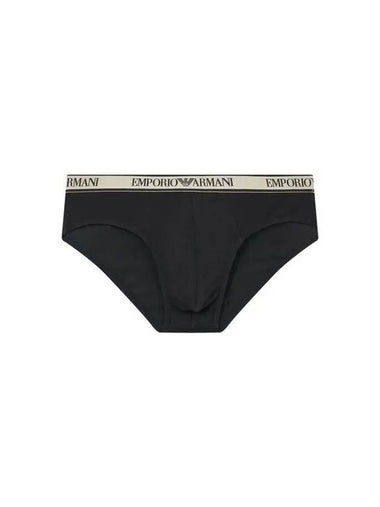 UNDERWEAR Men s Color Trimming Band Cotton Briefs Black 270107 - EMPORIO ARMANI - BALAAN 1