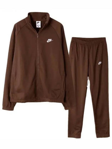 Club Men's Polyester Fabric Training Track Suit Brown - NIKE - BALAAN 1