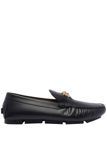 La Medusa Leather Loafers Black - VERSACE - BALAAN 2