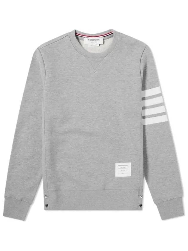 4 Bar Loopback Jersey Sweatshirt Light Grey - THOM BROWNE - BALAAN 2