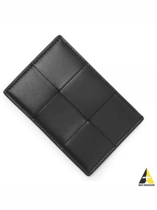 Intrecciato Lambskin Calfskin Card Wallet Black - BOTTEGA VENETA - BALAAN 2