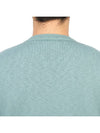 Logo Patch Crew Neck Cotton Nylon Knit Top Mint - STONE ISLAND - BALAAN 8