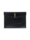 Monogram Uptown Large Clutch Bag Black - SAINT LAURENT - BALAAN 1