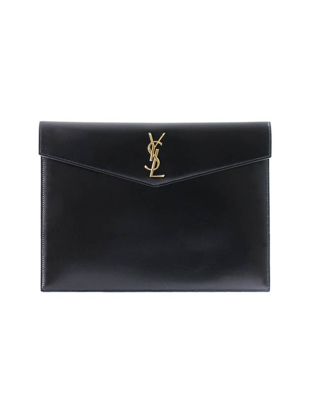 Monogram Uptown Large Clutch Bag Black - SAINT LAURENT - BALAAN 1