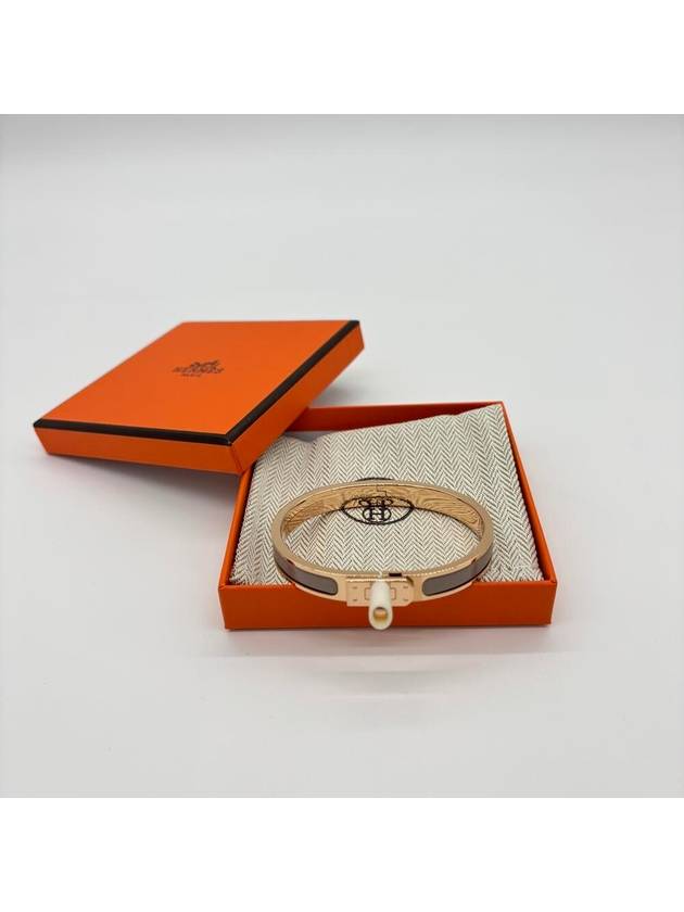 Mini Clic Kelly Bracelet Marronglace Rose Gold - HERMES - BALAAN 3